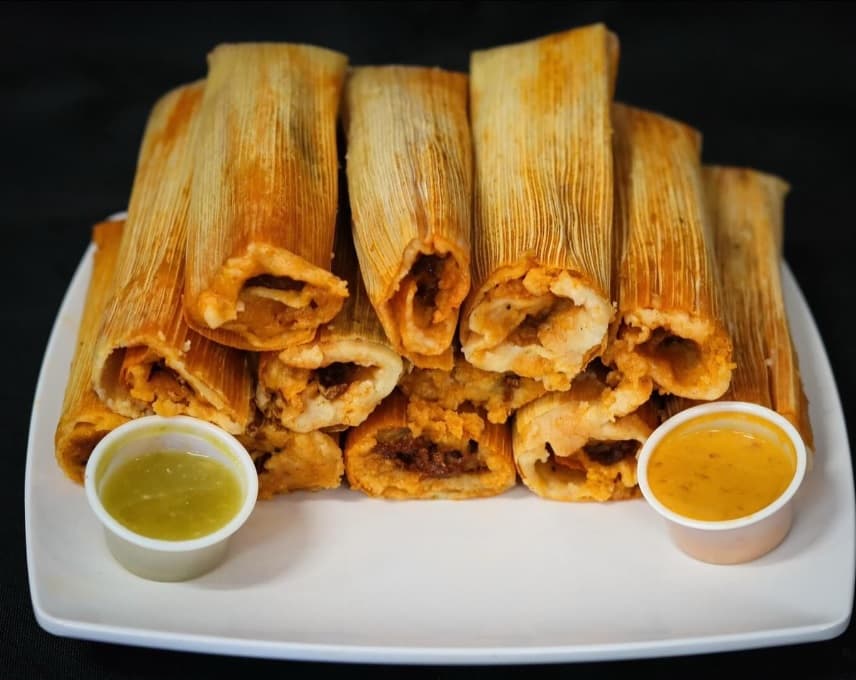 Fresh handmade tamales at Tortilleria El Rancherito